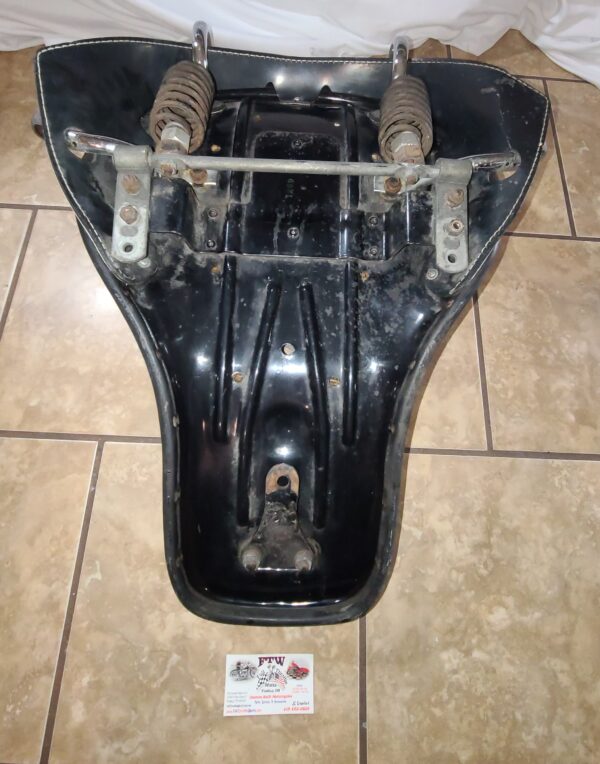 HARLEY DAVIDSON BUDDY SOLO SEAT PANHEAD KNUCKLEHEAD FLATHEAD WITH GRAB RAIL & SPRINGS - Image 5