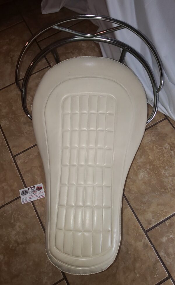 HARLEY DAVIDSON BUDDY SOLO SEAT PANHEAD KNUCKLEHEAD FLATHEAD WITH GRAB RAIL & SPRINGS - Image 17