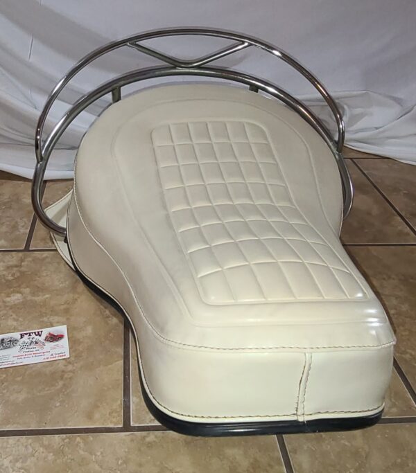 HARLEY DAVIDSON BUDDY SOLO SEAT PANHEAD KNUCKLEHEAD FLATHEAD WITH GRAB RAIL & SPRINGS - Image 15